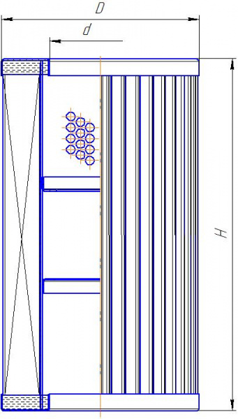 ЭФМГ-150х118х220х1х25х0,9хПС сквозной., Ф-018-018М